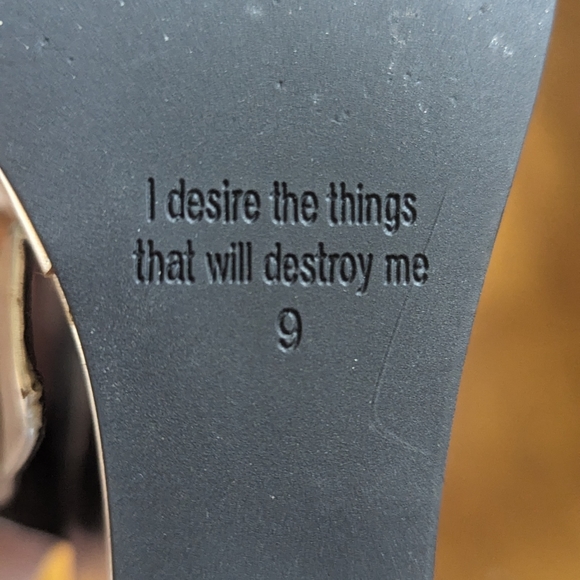 I Desire Things That Will Destroy Me | Silver Platform Wedge | size 9 - Picture 5 of 5
